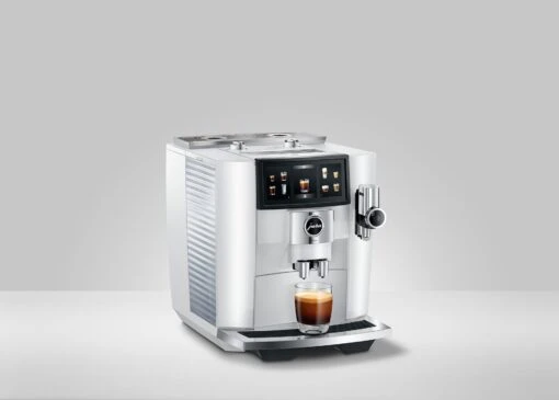 JURA J8 Twin Diamond White (EA) Met €78 Gratis Koffie En Glazen Melkhouder En 2+1 Jaar Extra Garantie -Koffie Korting Winkel Jura J8 Twin Diamond White koffie