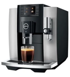 JURA E8 Platin (EB) Met €49 Gratis Koffie -Koffie Korting Winkel jura e8 eb platin koffiemachine zijkant