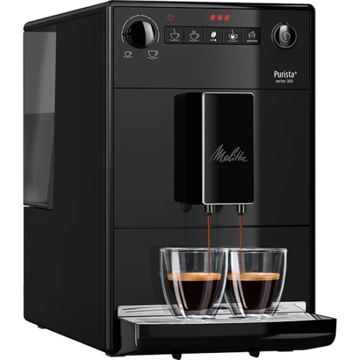 Melitta Purista - Pure Black - F230-002 Met €33 Gratis Koffie -Koffie Korting Winkel melitta purista pure black koffiemachine